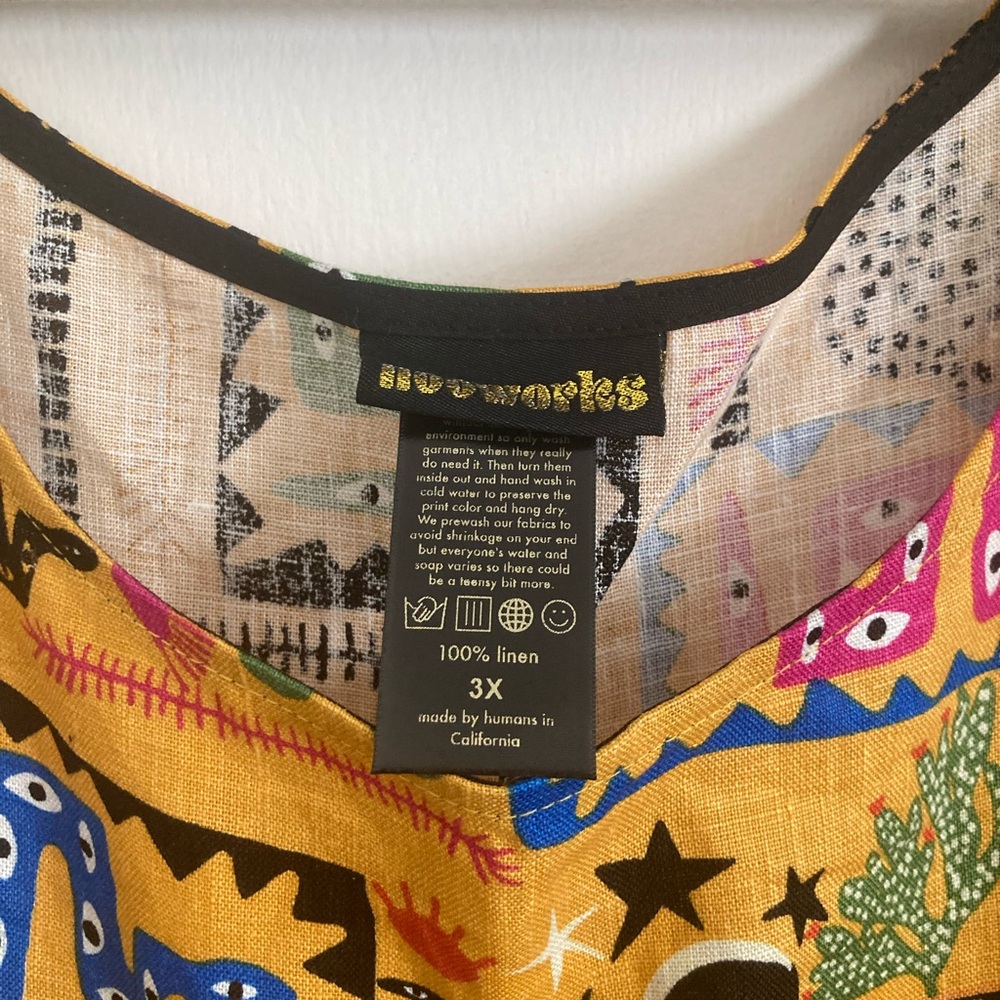 Nooworks Desert Disaster Linen Naomi dress 3X - Picture 2 of 3